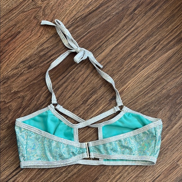 Shimmering Turquoise Rave Top - Picture 2 of 2